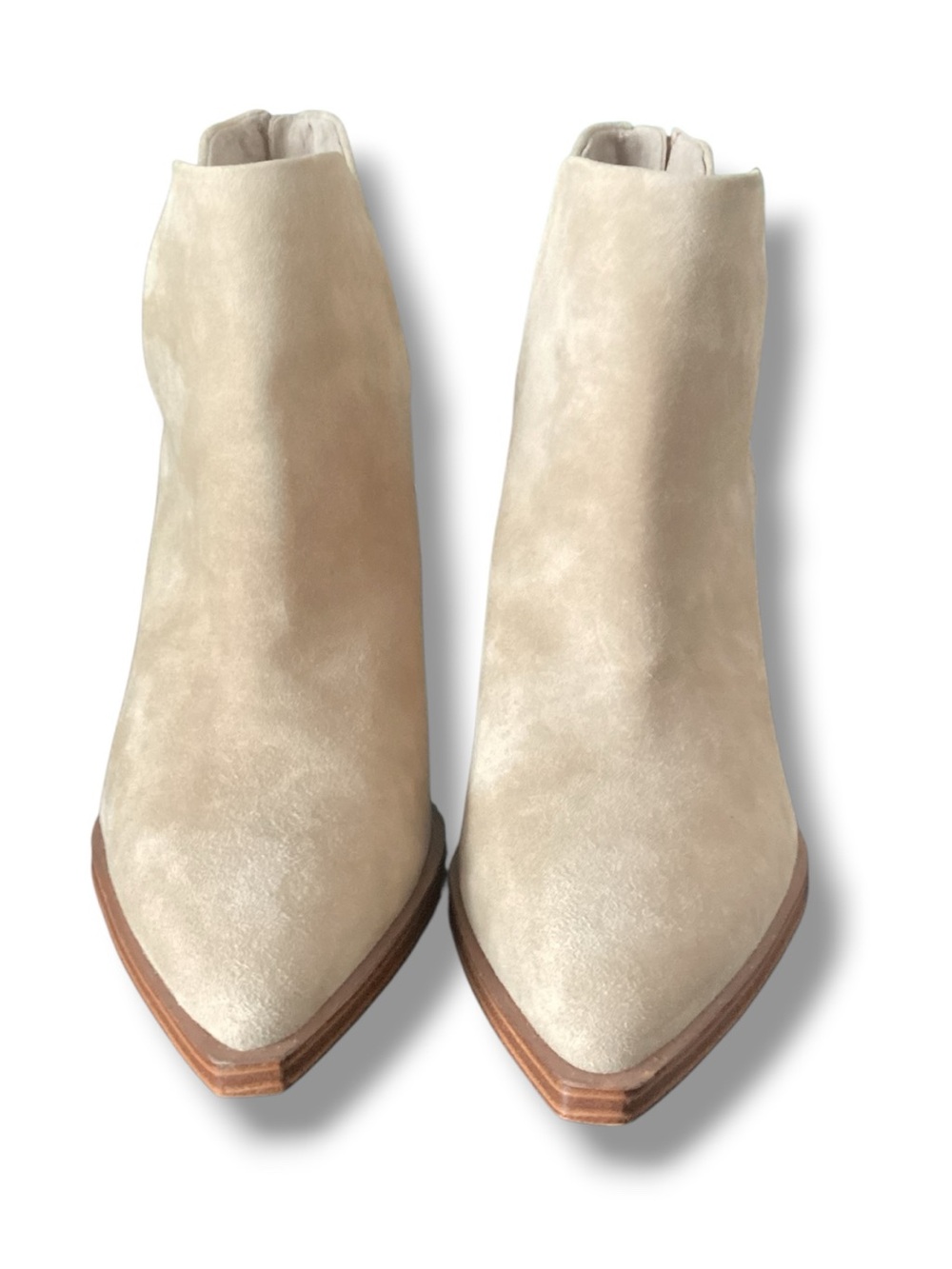Vince Camuto | Gigiette Cream Nubuck Block Heels Women's Size 9.5 - Picture 9 of 9